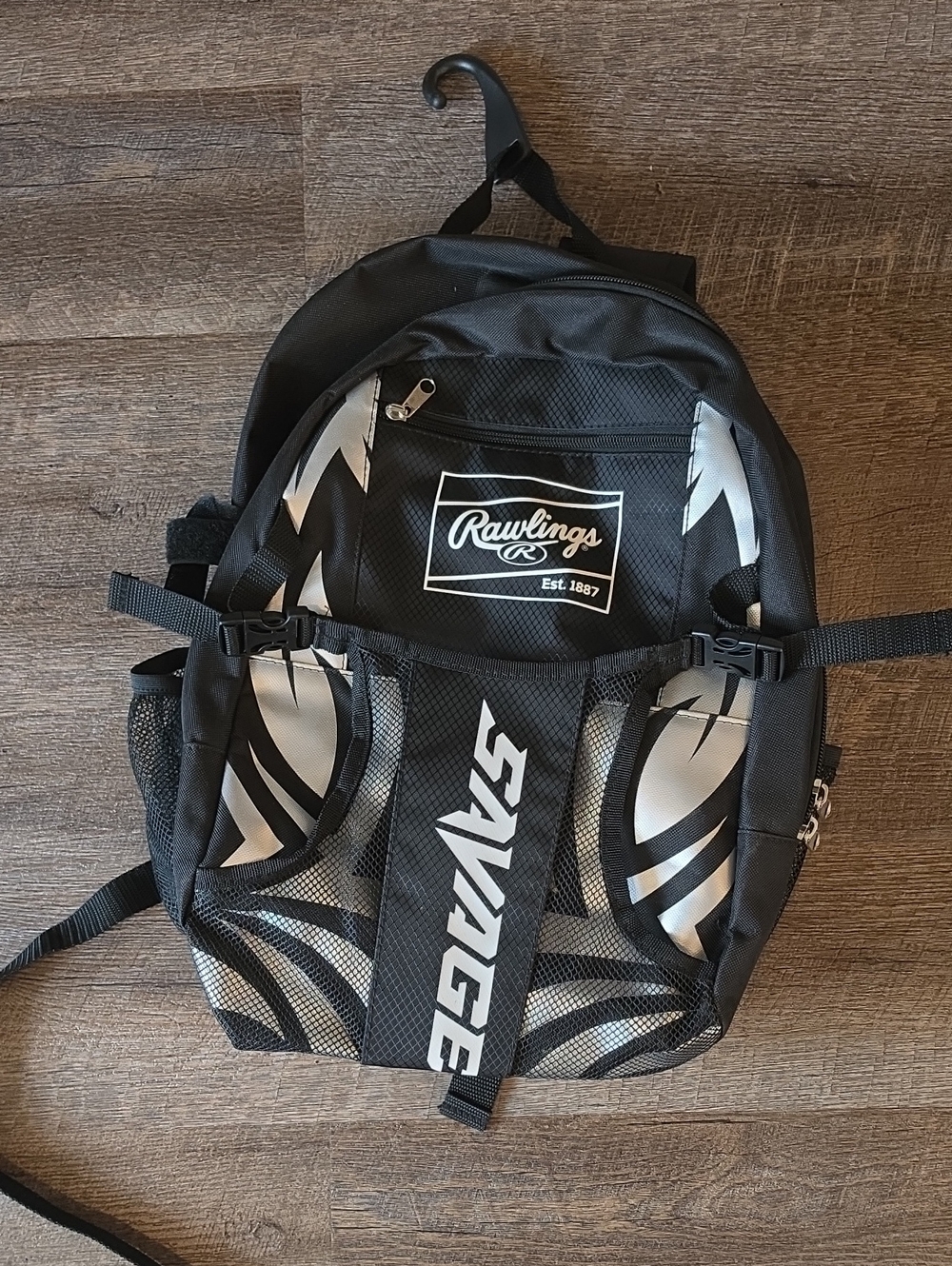 Rawlings Black and Silver Savage Sport Equipment Backpack